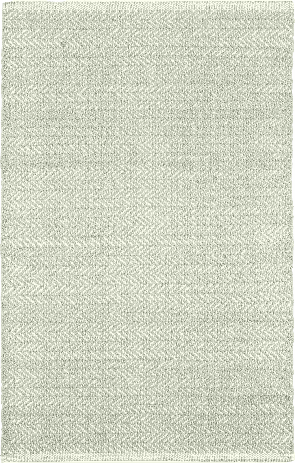 Dash and Albert Herringbone Ocean Handwoven Cotton Rug, 2 X 3 Feet, Green Geometric Pattern