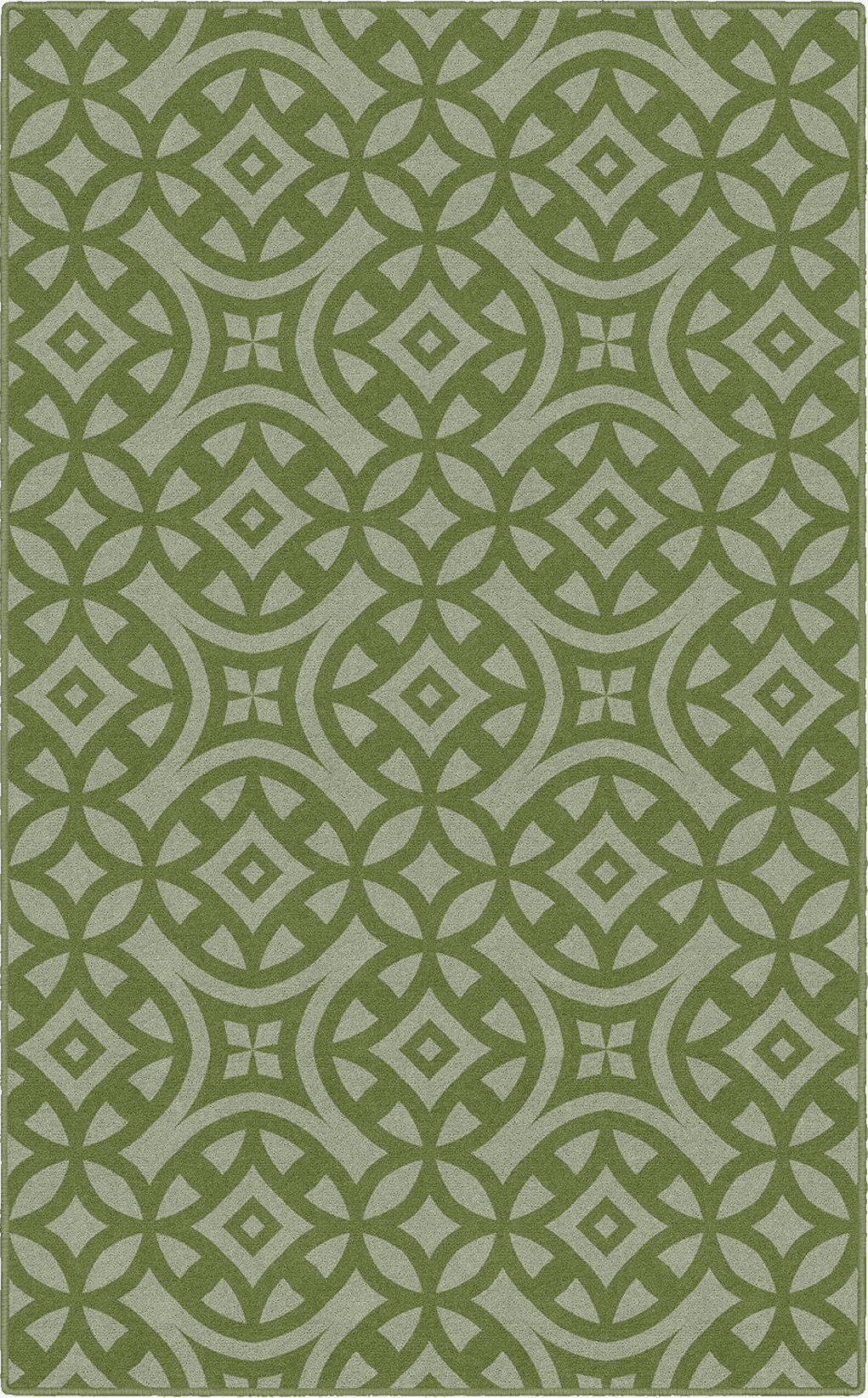 Geometric Green Brumlow Mills Harper Trellis Geometric Print Pattern Indoor Area Rug, Perfect for Living Room Decor, Dining, Kitchen Rug, Bedroom or Front Door Mat, 3'4" x 5', Green