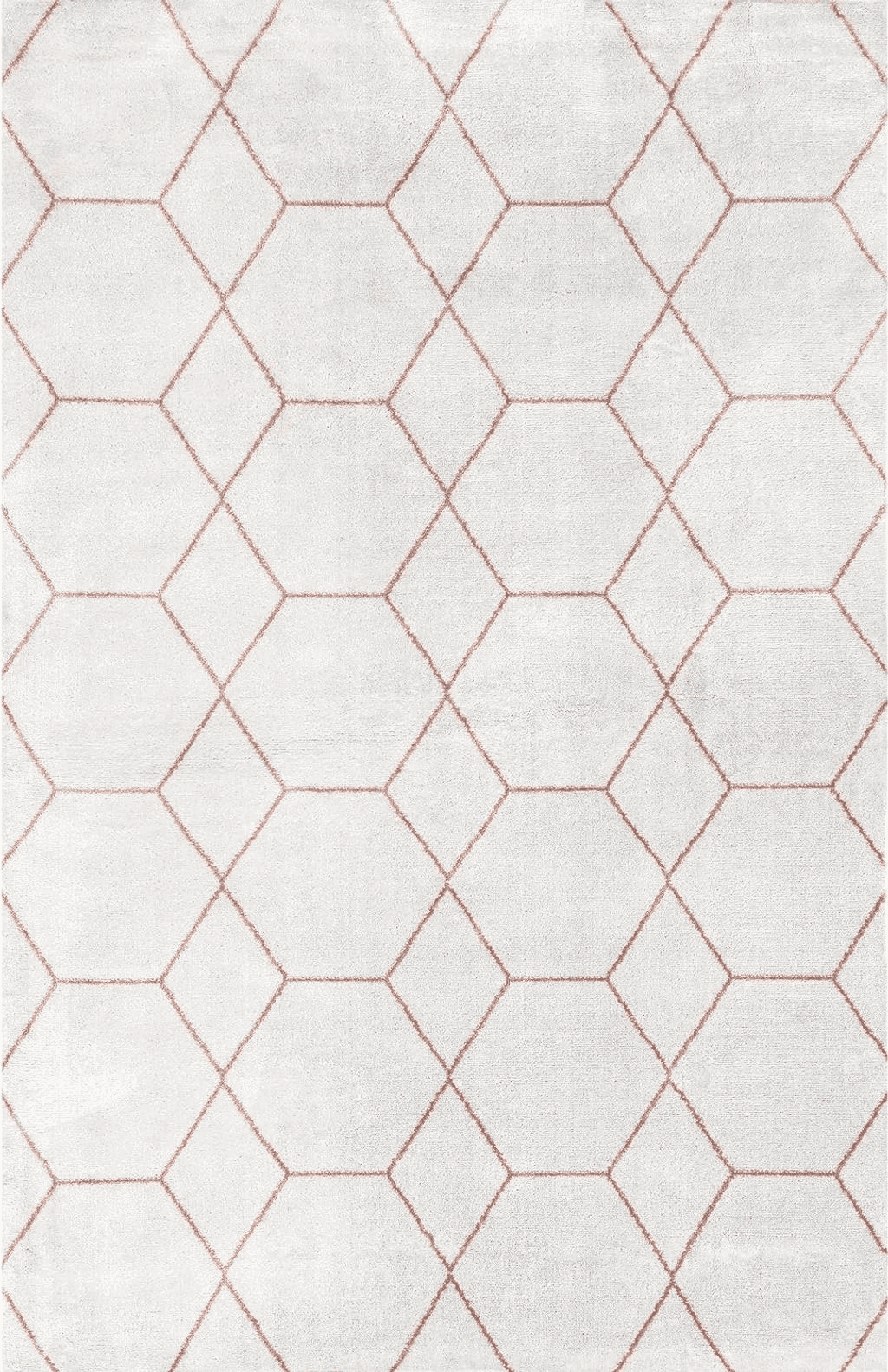 Geometric Pink nuLOOM Veronica Geometric Honeycomb Area Rug, 5x8, Light Pink