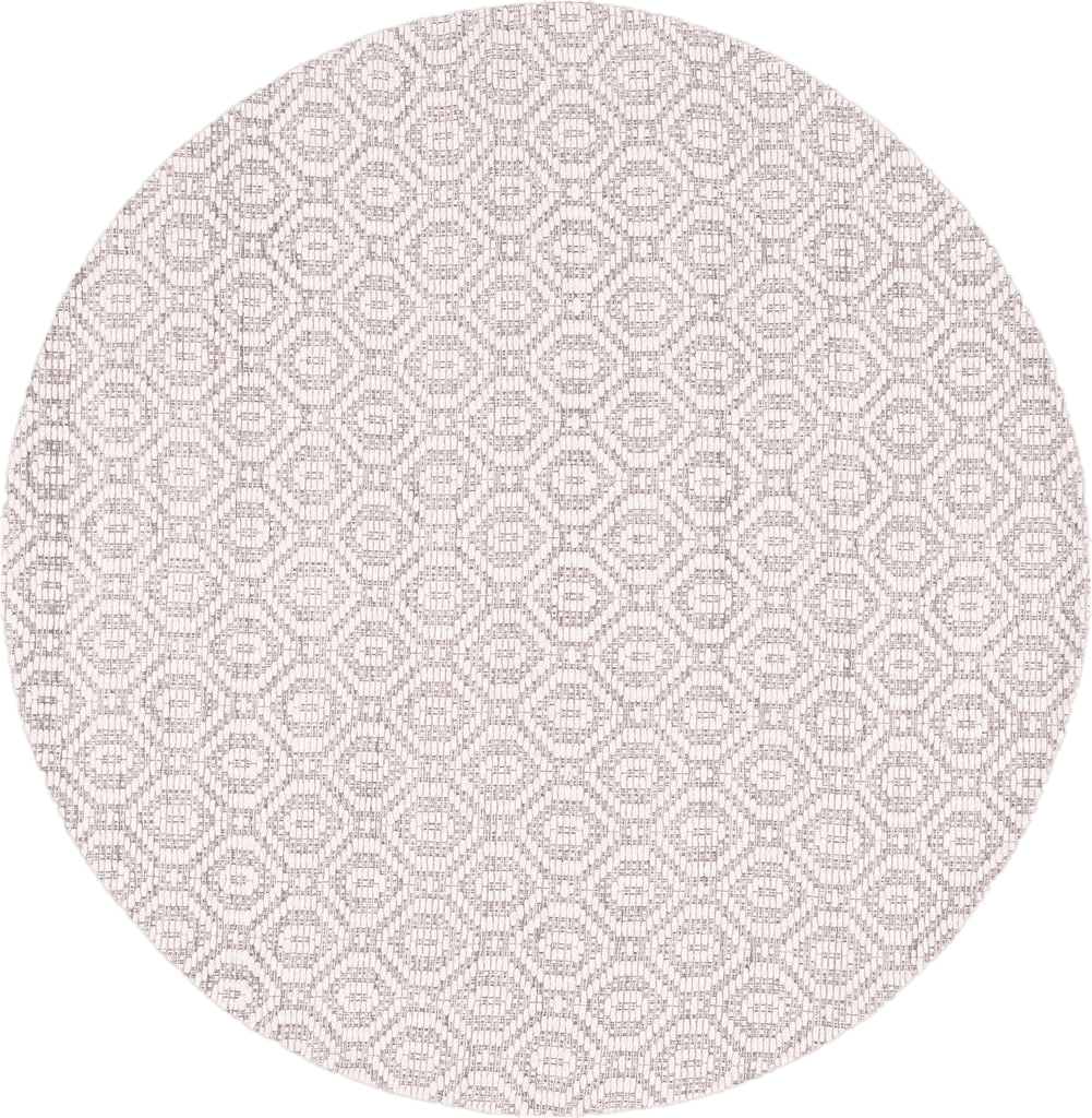 Geometric Pink Safavieh Marbella Collection Area Rug - 6' Round, Pink & Ivory, Handmade Geometric Wool, Ideal for High Traffic Areas in Living Room, Bedroom (MRB325U)