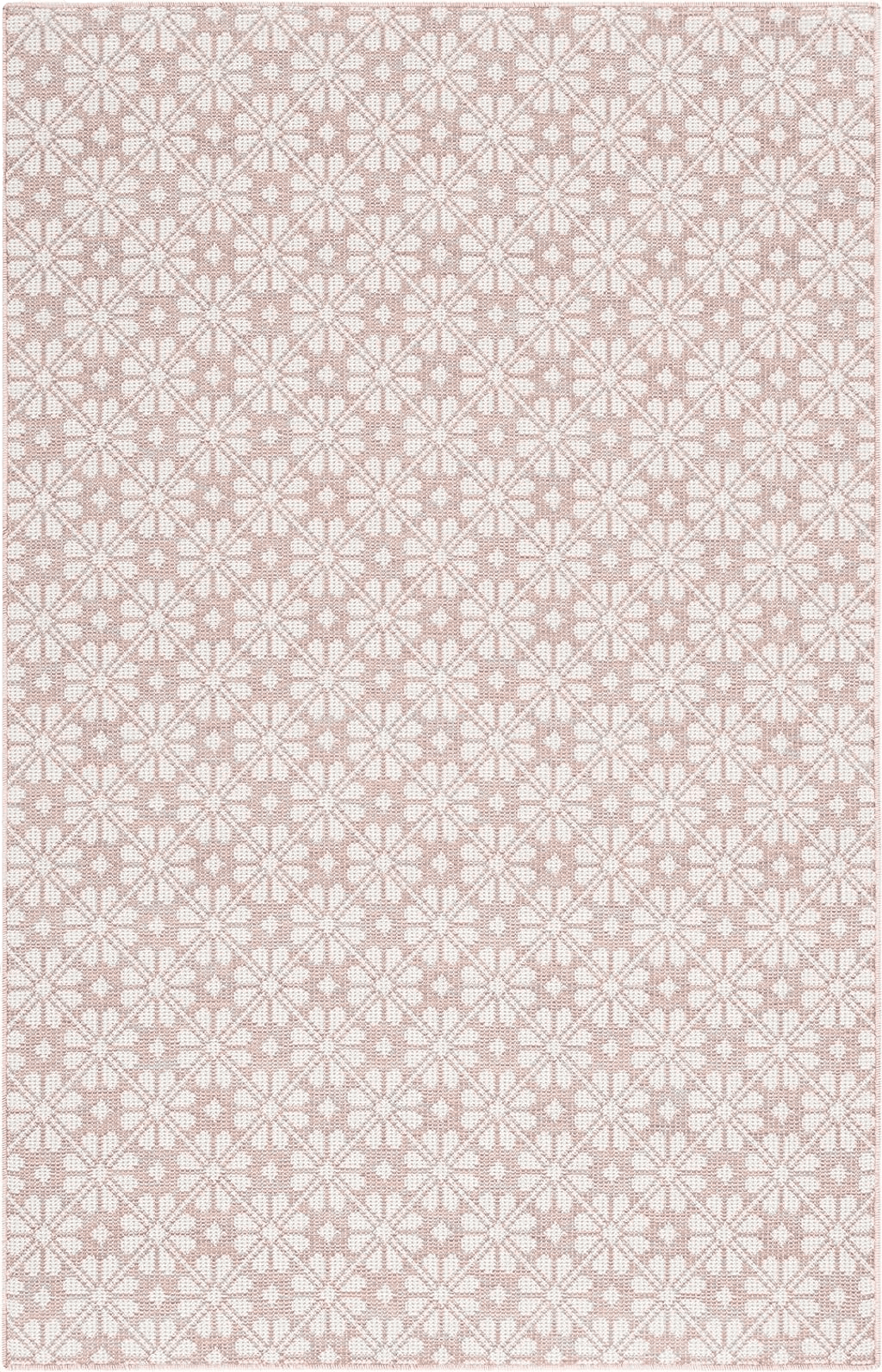 Geometric Pink Martha Stewart Collection by SAFAVIEH 5'1" x 7'6" Light Pink/Multi MSR4491V Indoor/Outdoor Waterproof Washable Mudroom Backyard Patio Area Rug