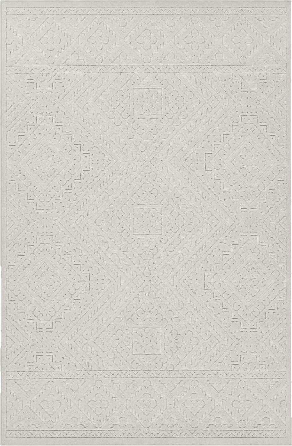 Outdoor Grey Artistic Weavers Ivor Outdoor Textured Area Rug,5'3" x 7'3",Cream