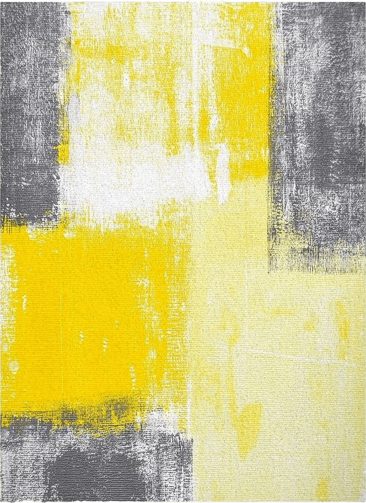 Geometric Yellow RITADI Yellow Gray Watercolor Gradient Area Rug, Abstract Art Geometric Color Art Indoor Non-Slip Kids Rugs, for Room Sofa Living Room Mat Bedroom Home Decor Floor Mats,3 x 4ft