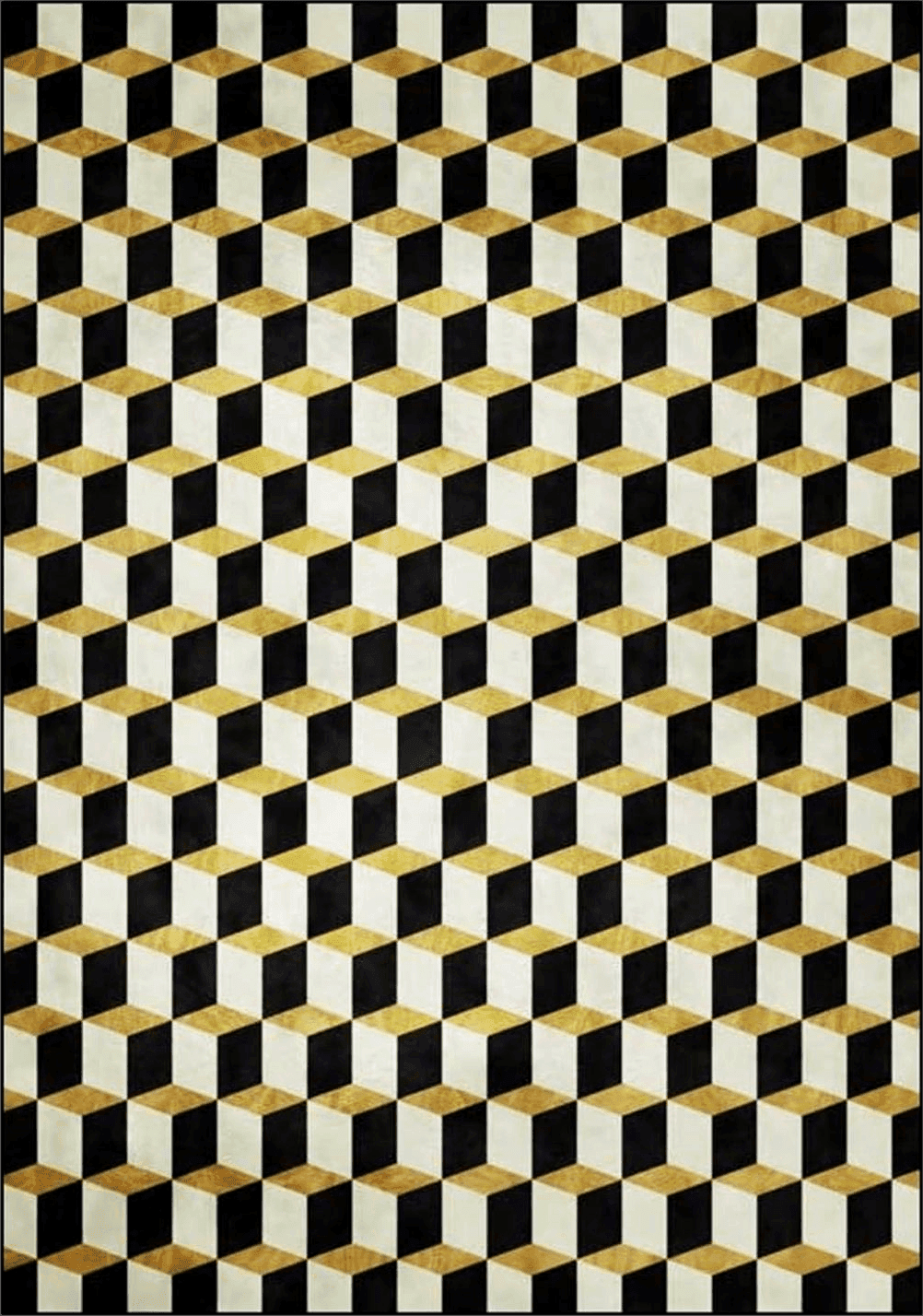 Geometric Yellow Black and White Checkered Area Rugs,5x7ft, Modern Geometric Rug, 3D Printing Three-Dimensional Grid Black and White Yellow Carpet, Perfect for The Bedroom, Living Room, Home Office, Kid's Room