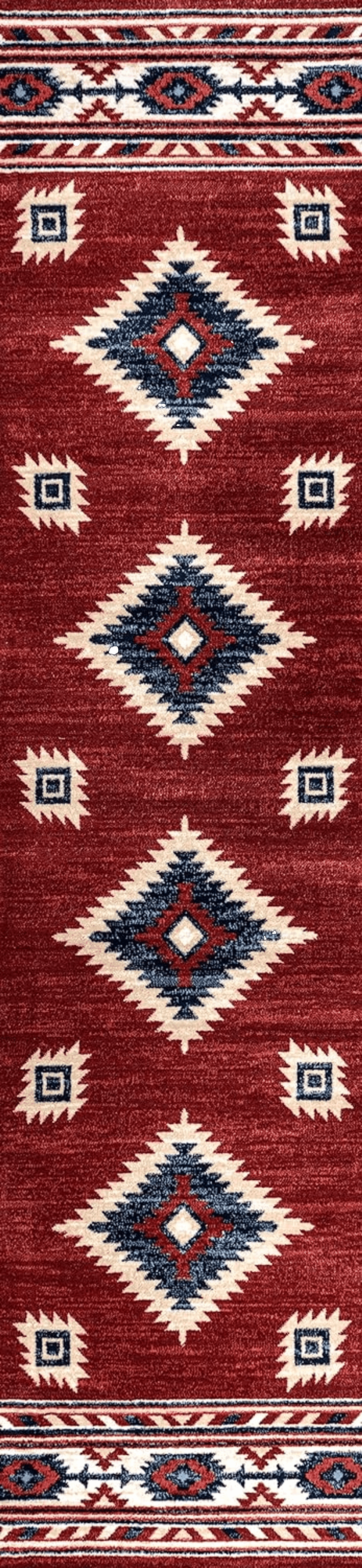 Geometric Red JONATHAN Y SWC100A-28 Serape Medallion Southwestern Indoor Runner Rug, Geometric, Country, Bohemian, Classic, Traditional for Bedroom,Kitchen,Living Room,Non Shedding,Easy-Washing, Red, 2 X 8