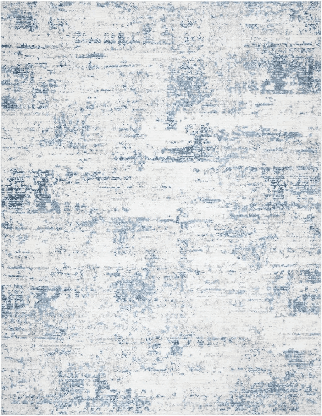 SAFAVIEH Amelia Collection Area Rug - 9' x 12', Ivory & Blue, Modern Abstract Design, Non-Shedding & Easy Care, Ideal for High Traffic Areas in Living Room, Bedroom (ALA700A)