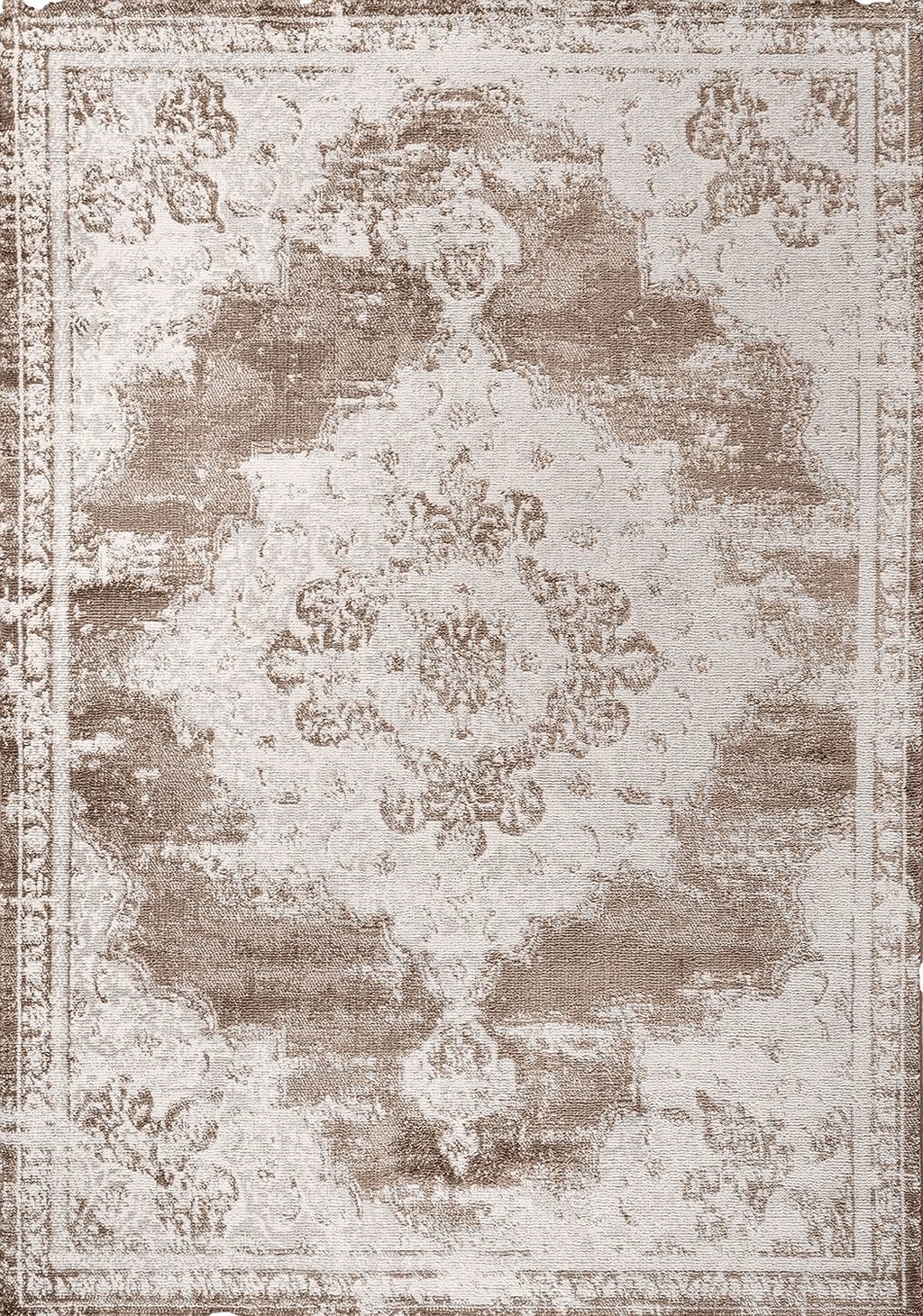 JONATHAN Y MDP400B-8 Alhambra Ornate Medallion Modern Indoor Area-Rug Vintage Bohemian Easy-Cleaning Bedroom Kitchen Living Room Non Shedding, 8 ft x 10 ft, Brown/Cream