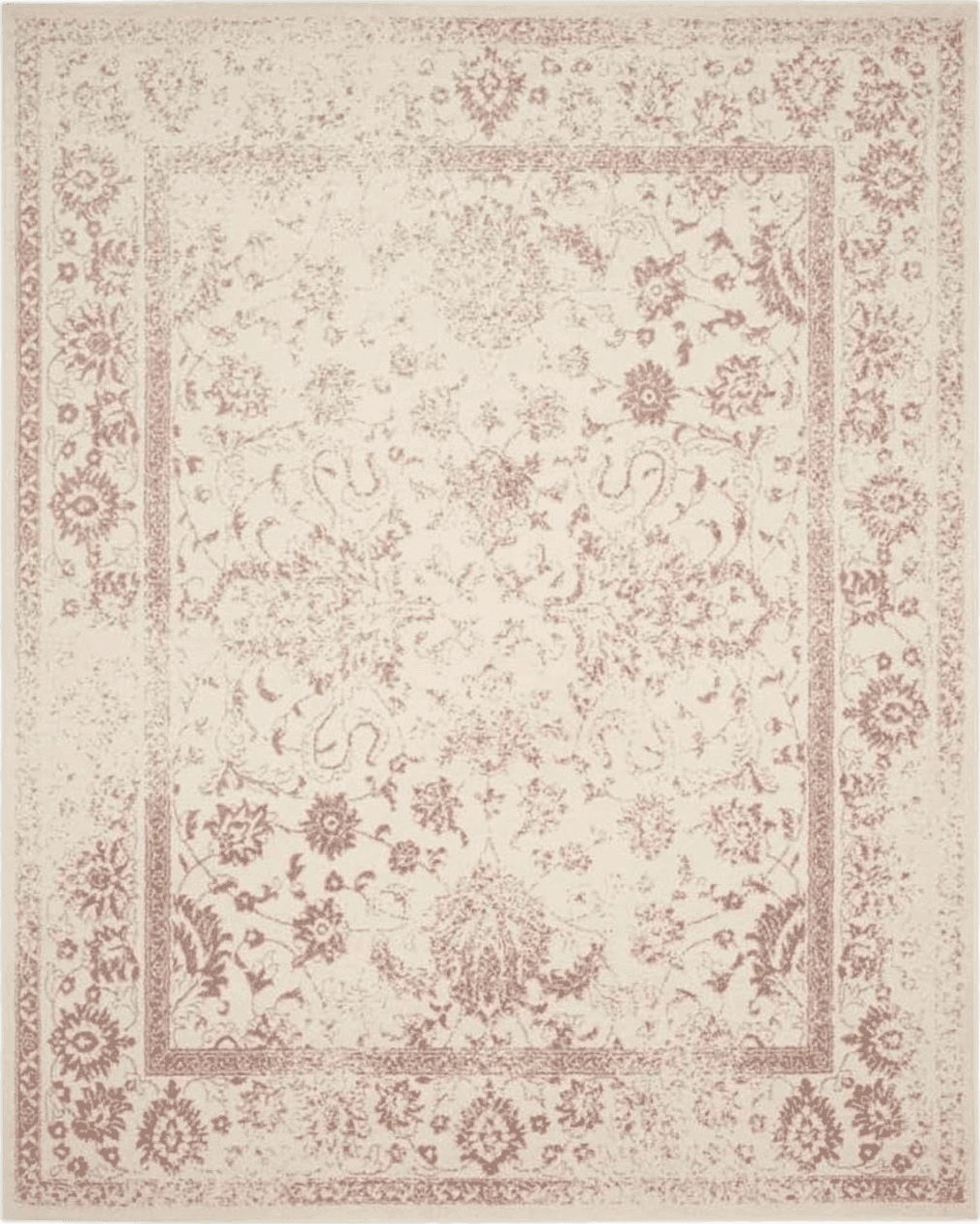 Area Pink 8x10 SAFAVIEH Adirondack Collection Area Rug - 8' x 10', Ivory & Rose, Oriental Distressed Design, Non-Shedding & Easy Care, Ideal for High Traffic Areas in Living Room, Bedroom (ADR109H)