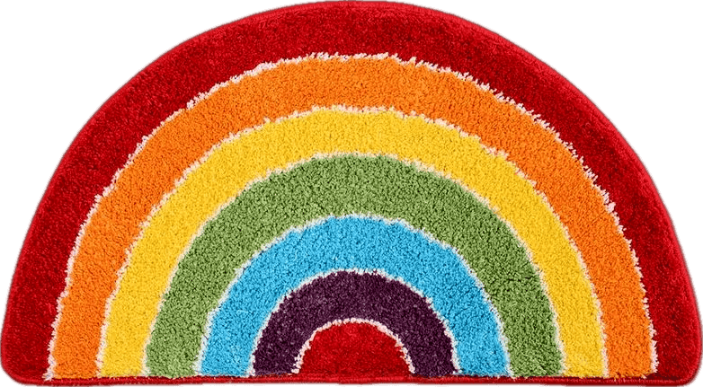 Rainbow Panstar Rainbow Bath Mat for Bathroom, Luxury Absorbent Bathroom Mats Non Slip, Cute Colorful Striped Bathtub Rug Fun Fluffy Shower Rugs Washable