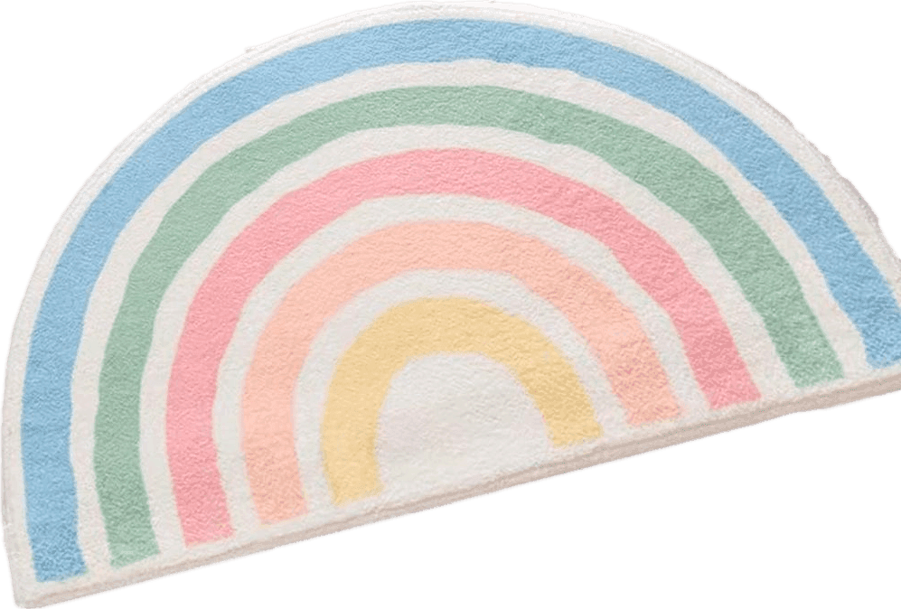 Colorful Multicolor FWEHIO Cute Rainbow Sugar Colors Bathroom Rugs Non-Slip Washable Absorbent Plush Microfiber Floor Doormats Bath Mat Super Soft for Entrance Decoration Indoor Water Absorption (Green, 50 * 80cm)
