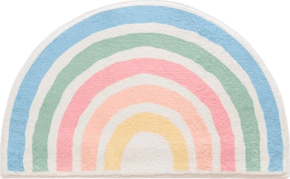 Pink FWEHIO Cute Rainbow Sugar Colors Bathroom Rugs Non-Slip Washable Absorbent Plush Microfiber Floor Doormats Bath Mat Super Soft for Entrance Decoration Indoor Water Absorption (Green, 50 * 80cm)