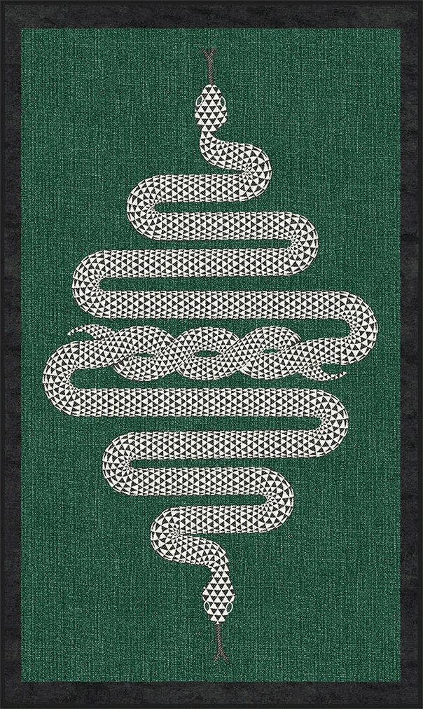 Snake rugs RUGGABLE x Jonathan Adler Washable Rug - Perfect Modern Area Rug for Living Room Bedroom Kitchen - Child Friendly - Stain & Water Resistant - Venom Emerald 3'x5' (Standard Pad)
