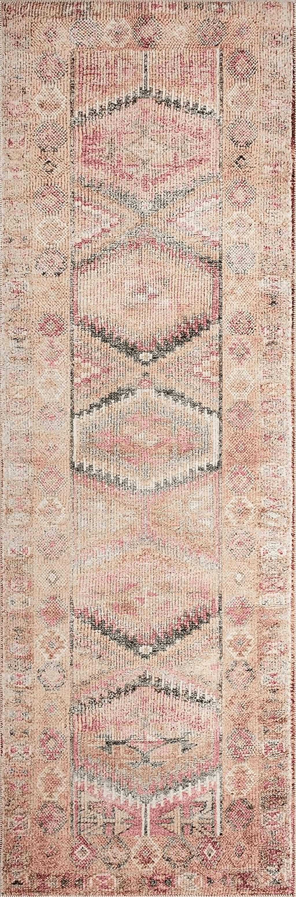 Snake rugs Loloi II Layla Collection LAY-17 Pink/Lagoon, Traditional 5'-0" x 7'-6" Area Rug