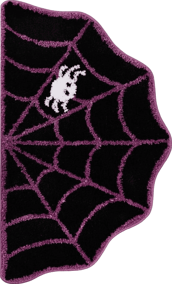 Snake rugs TRUEDAYS Halloween Decor Spider Web Bath Mat for Bathroom, Cute Purple Halloween Decoration Half Circle Bath Mat Non Slip Cartoon Bath Rug Bathroom Mat Plush Shower Rugs Washable