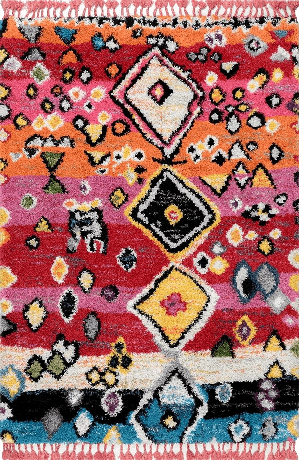 Snake rugs nuLOOM Alane Moroccan Tassel Shaggy Area Rug, 5x8, Multi