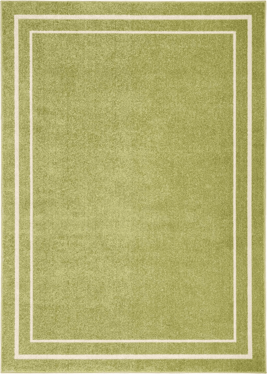 Nourison Essentials Indoor/Outdoor Green Ivory 5' x 7' Area -Rug, Easy -Cleaning, Non Shedding, Bed Room, Living Room, Dining Room, Backyard, Deck, Patio (5x7)