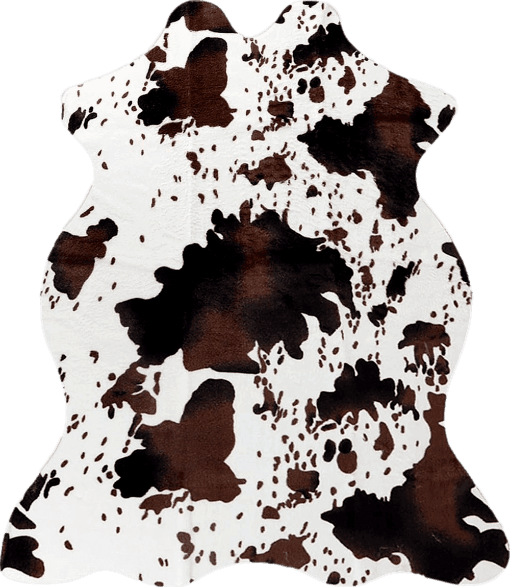 Cowhide 2x3 Sgizoku Cow Print Rug Faux Cowhide Rug Cute Area Rug Fun Western Room Decor Cow Rugs for Living Room Bedroom Non-Slip (43 inches x 29 inches)