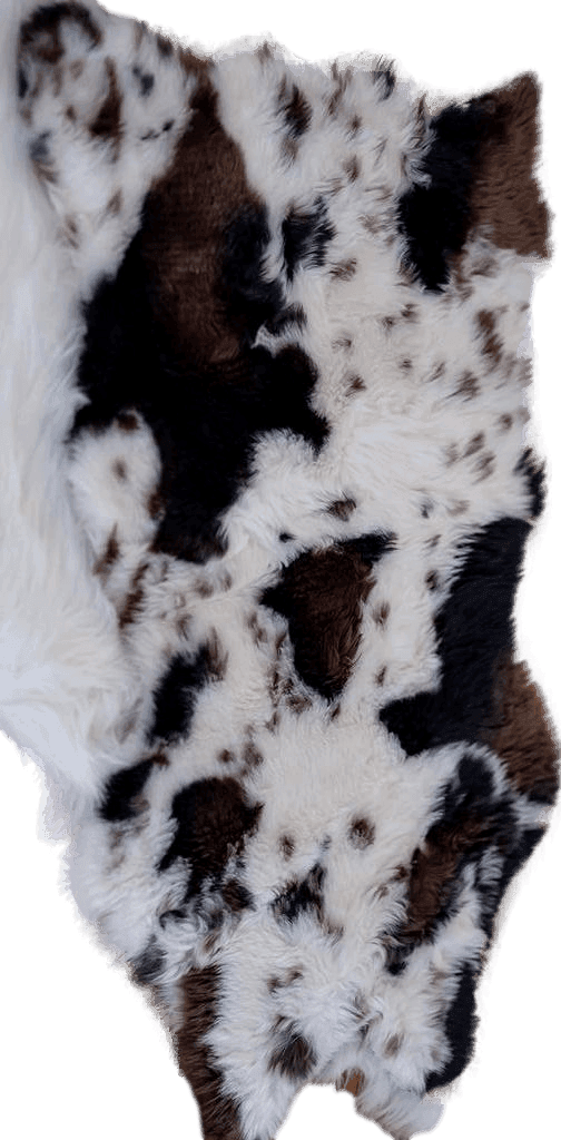 Cowhide Black White DUPA LIFE Cow Black White Brown Cow Print Faux Fur Cowhide Area Rug for Bedroom, Living Room,Chair Cover. Ultra Soft Fluffy Cozy Washable Cute 2x3 Feet