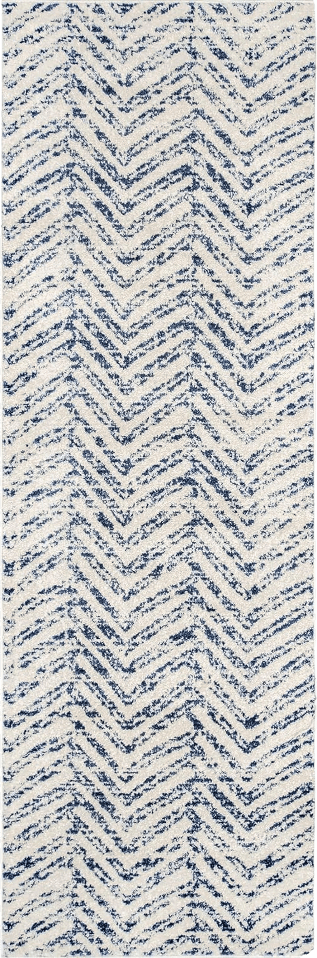 Caria nuLOOM Rosanne Transitional Striped Runner Rug, 2' 8" x 8', Blue