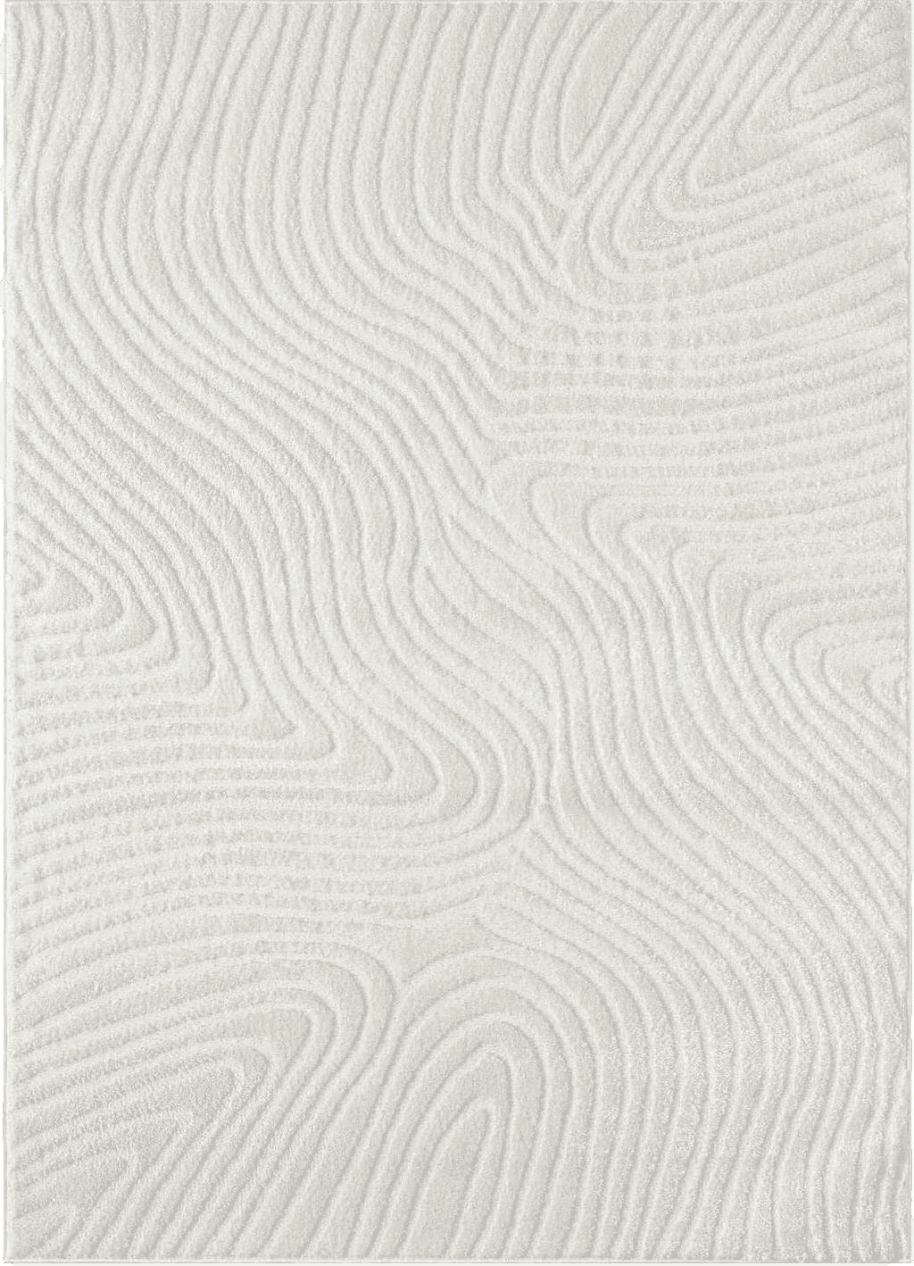 LUXE WEAVERS Le Monde Collection 8505 Cream 6x9 Geometric Marble Swirl Area Rug