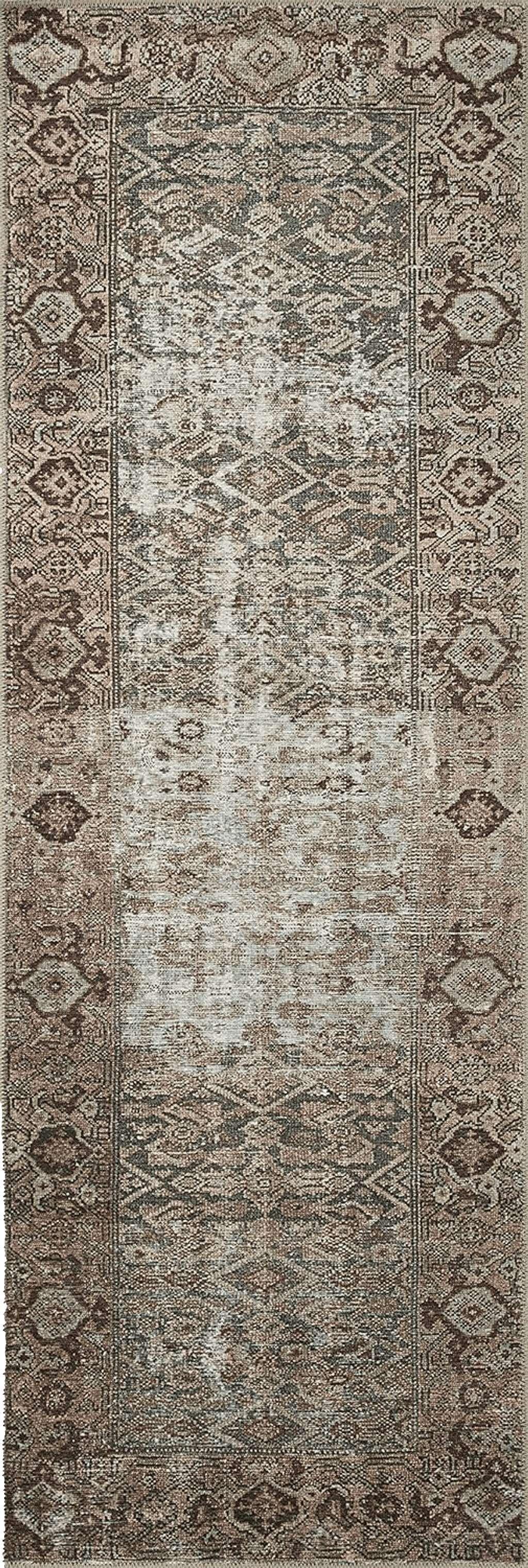 Loloi Amber Lewis x Loloi Georgie Collection GER-07 Moss/Salmon 5'-0" x 7'-6" Area Rug