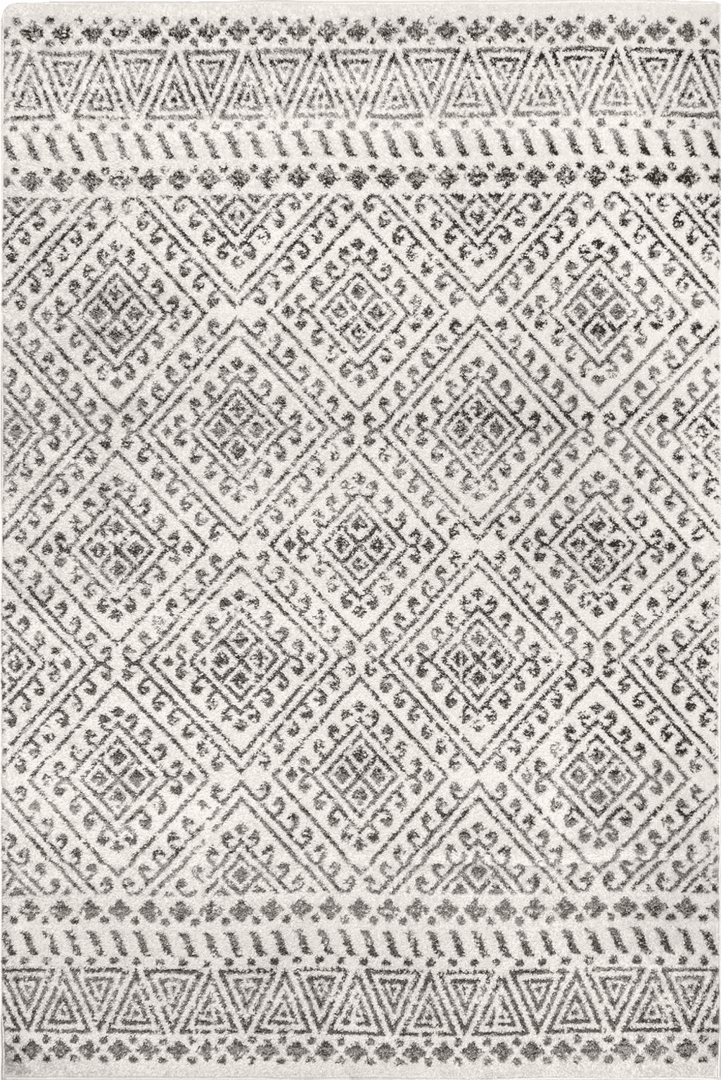 Off-White nuLOOM Camila Diamond Trellis Area Rug, 5x8, Off-white