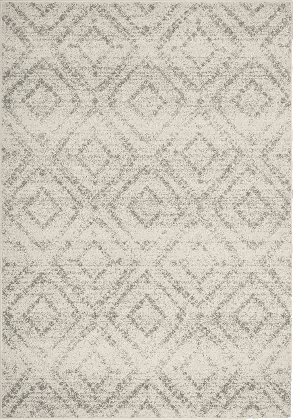 Area Grey 6x9 SAFAVIEH Adirondack Collection Area Rug - 6' x 9', Ivory & Light Blue, Modern Diamond Distressed Design, Non-Shedding & Easy Care, Ideal for High Traffic Areas in Living Room, Bedroom (ADR131T)