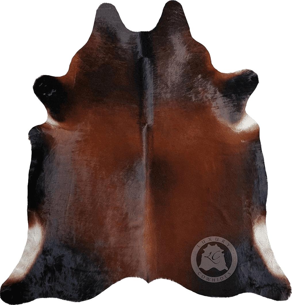 Sunshine Cowhides Genuine Mahogany Brown Cowhide Rug - Luxurious Cow Rug for Bedroom, Living Room, and Home Decor Enthusiasts - Masterpiece of Style and Functionality - XL 6x7-8ft (180x240cm)