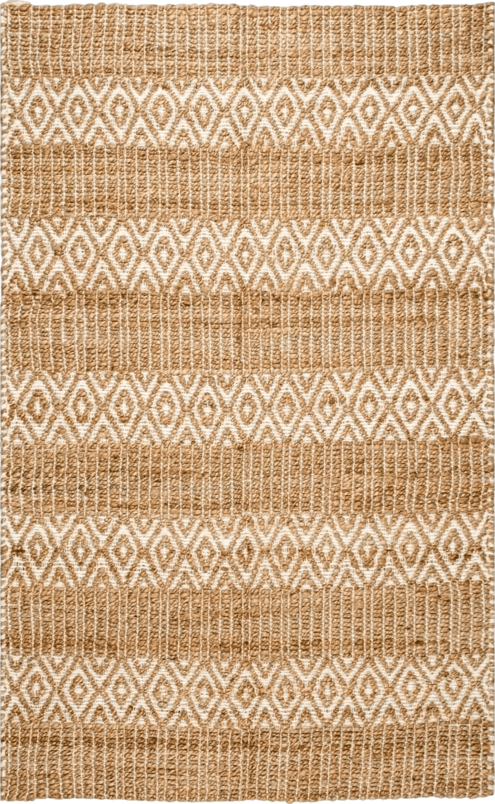 Farmhouse 3x5 KEMA Handwoven Jute Area Rug, 3x5 Feet Natural Yarn - Rustic Vintage Handloom Rectangular Rug- Eco Friendly Rugs for Bedroom, Kitchen, Living Room, Farmhouse (Natural)