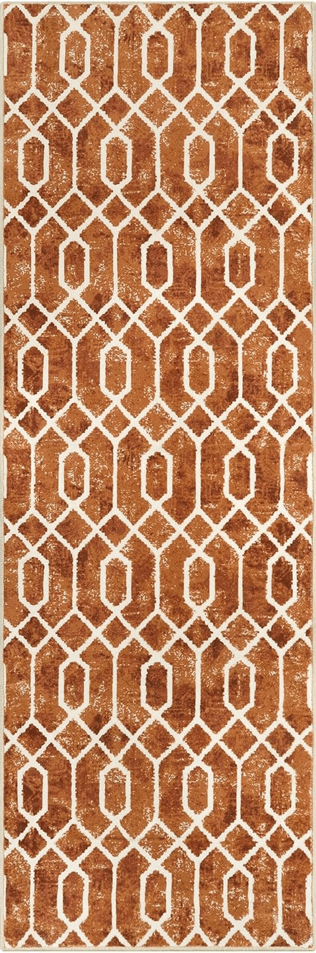 Runner All Runners Lahome Carpet Runner Geometric Washable Runner Rug, 2x6 Kitchen Runner with Rubber Backing Distressed Trellis Entry Rug, Geometric Soft Low Pile Fall Rug Runners for Hallways Fall Decor
