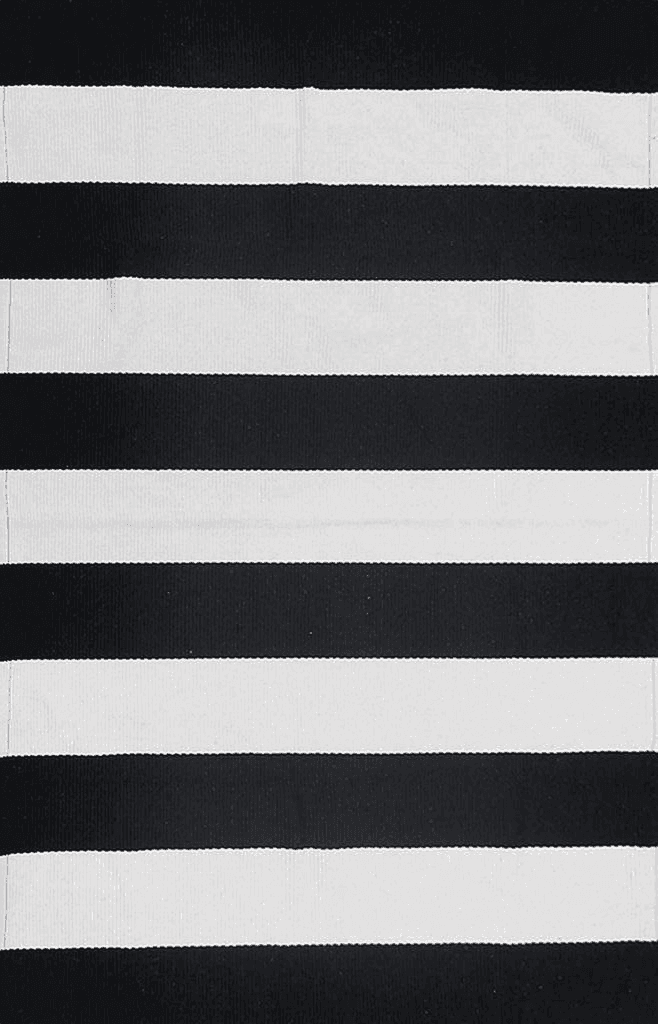 Black and White Stripe Rug Indoor/outdoor Rug Door Mat Layering