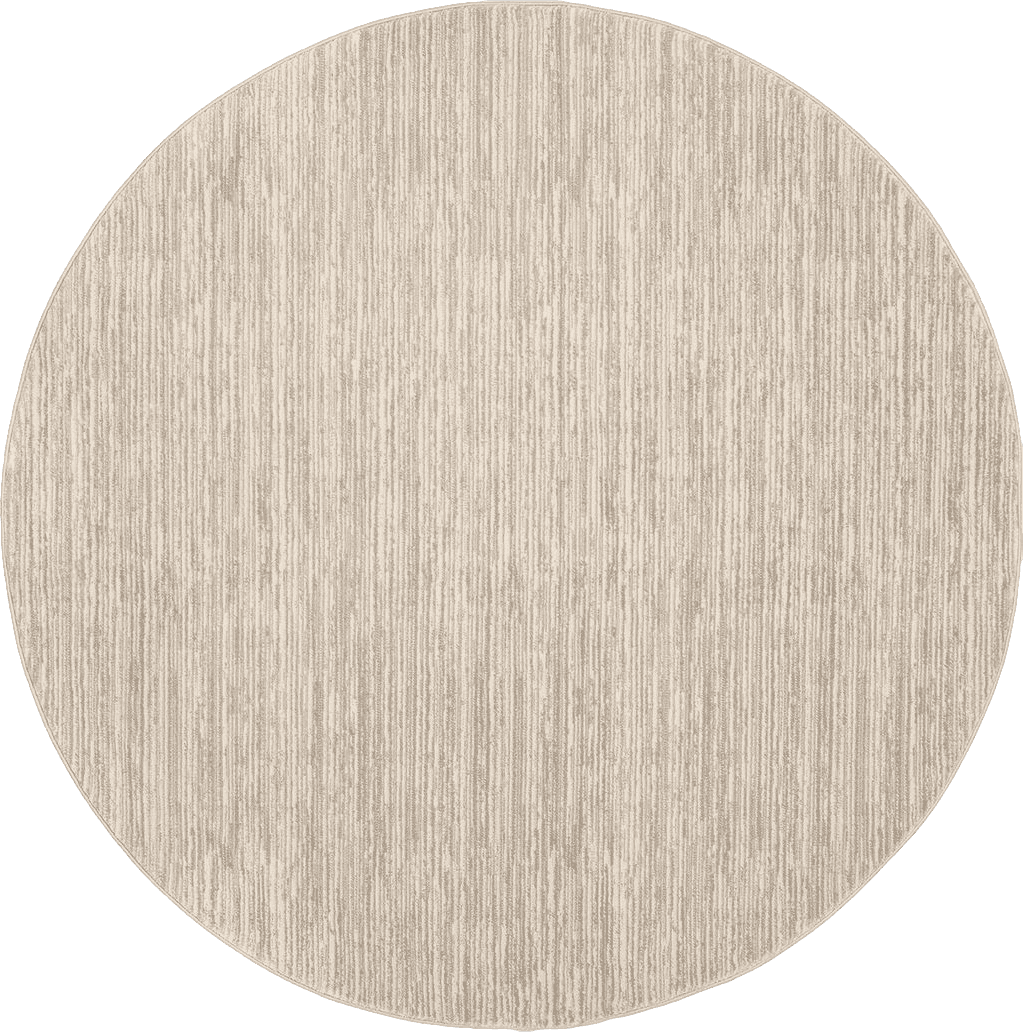 Antelope SAFAVIEH Vision Collection Area Rug - 5' Round, Creme, Modern Ombre Tonal Chic Design, Non-Shedding & Easy Care, Ideal for High Traffic Areas in Living Room, Bedroom (VSN606F)