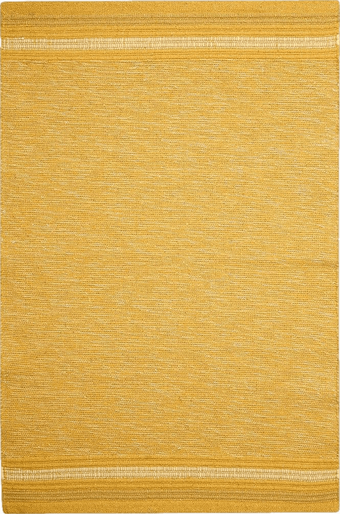 DII Variegated Recycled Yarn Modern Edge Stripe, 2x3', Honey Gold