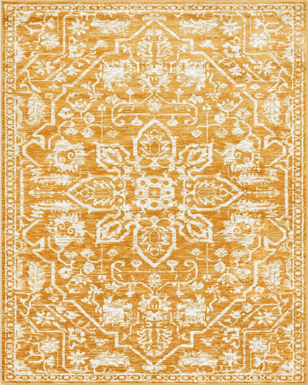 Well Woven Dazzle DISA Gold Vintage Bohemian Oriental Distressed 5x7 (5'3" x 7'3") Area Rug