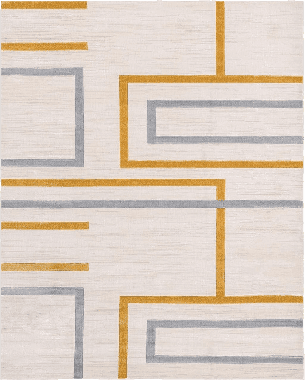 Well Woven Good Vibes Fiona Gold Modern Geometric Lines 5'3" x 7'3" 3D Texture Area Rug, 5 ft 3 in x 7 ft 3