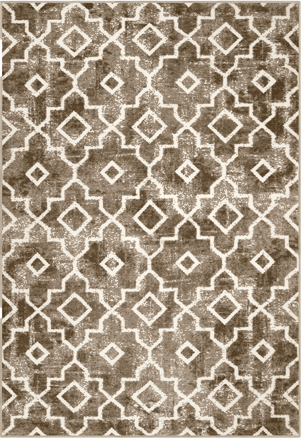 Wonnitar Moroccan Area Rug - Washable 4x6 Brown Bedroom Rugs,Large Throw Rugs for Living Room,Non-Slip Modern Geometric Non-Shedding Soft Floor Mat for Entry Bathroom Dining Room