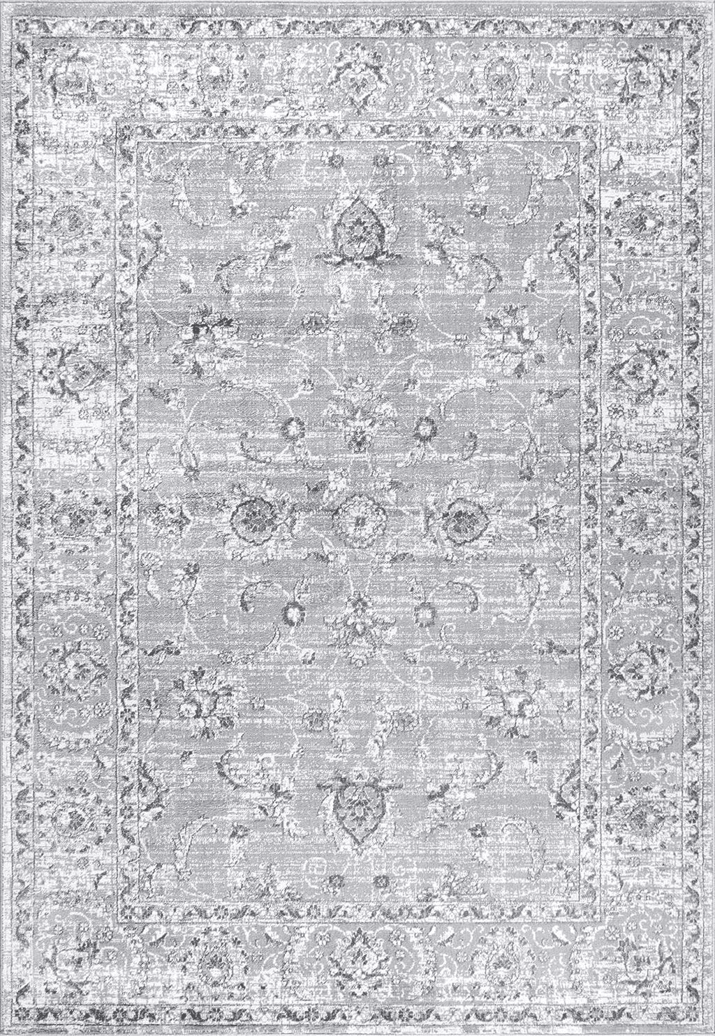 JONATHAN Y MDP107B-3 Modern Persian Vintage 3 ft. x 5 ft. Area Rug, Country, Floral, Traditional, Transitional, Vintage, Office, Living Room, Family Room, Dining Room, Bedroom, Light Grey