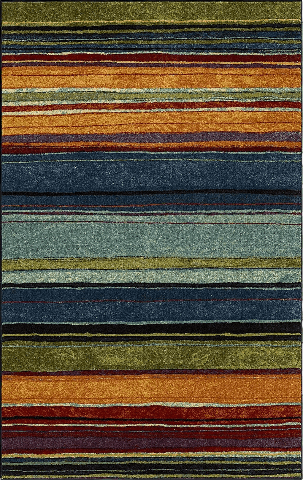 Mohawk Home Rainbow Stripe 5' x 8' Area Rug - Multicolor - Perfect for Living Room, Dining Room, Office