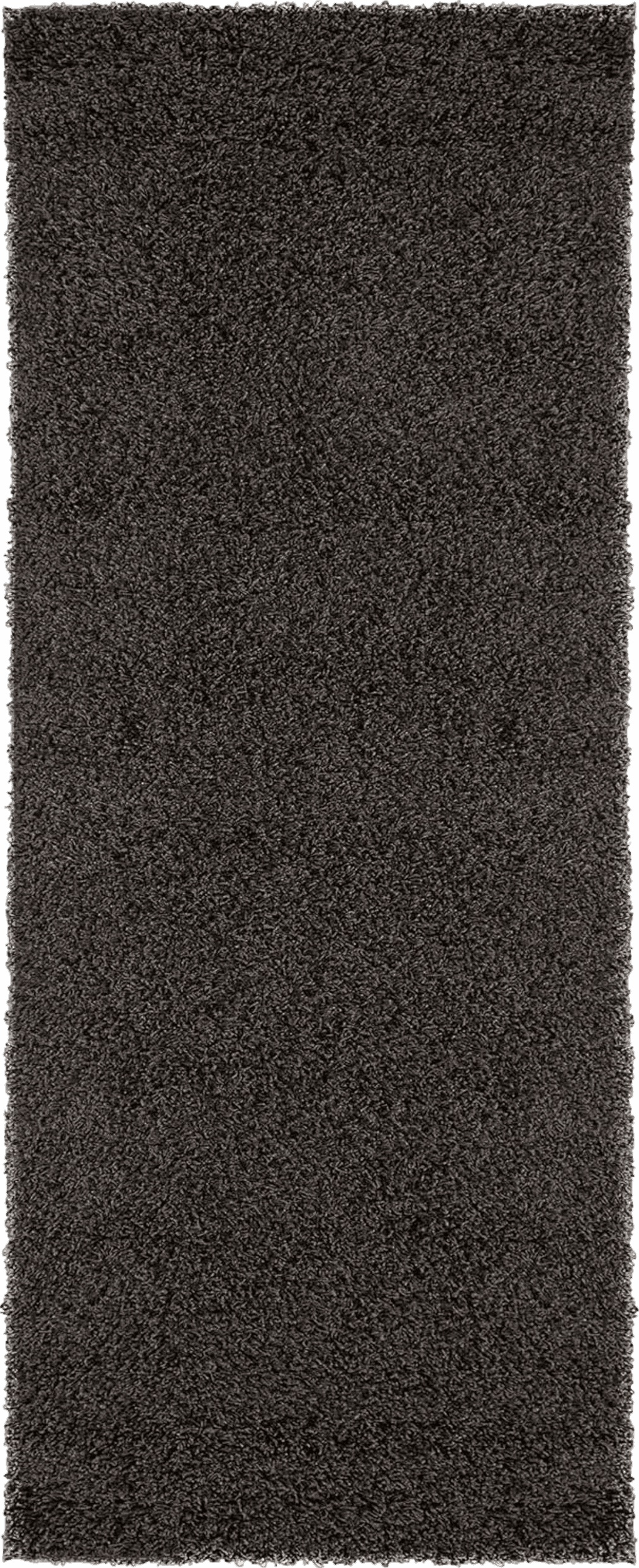 Indoor Solid Design Non-Slip Rubberback 2x5 Modern Runner Rug for Hallway, Kitchen, Living Room, Bedroom, 20" x 59", Black