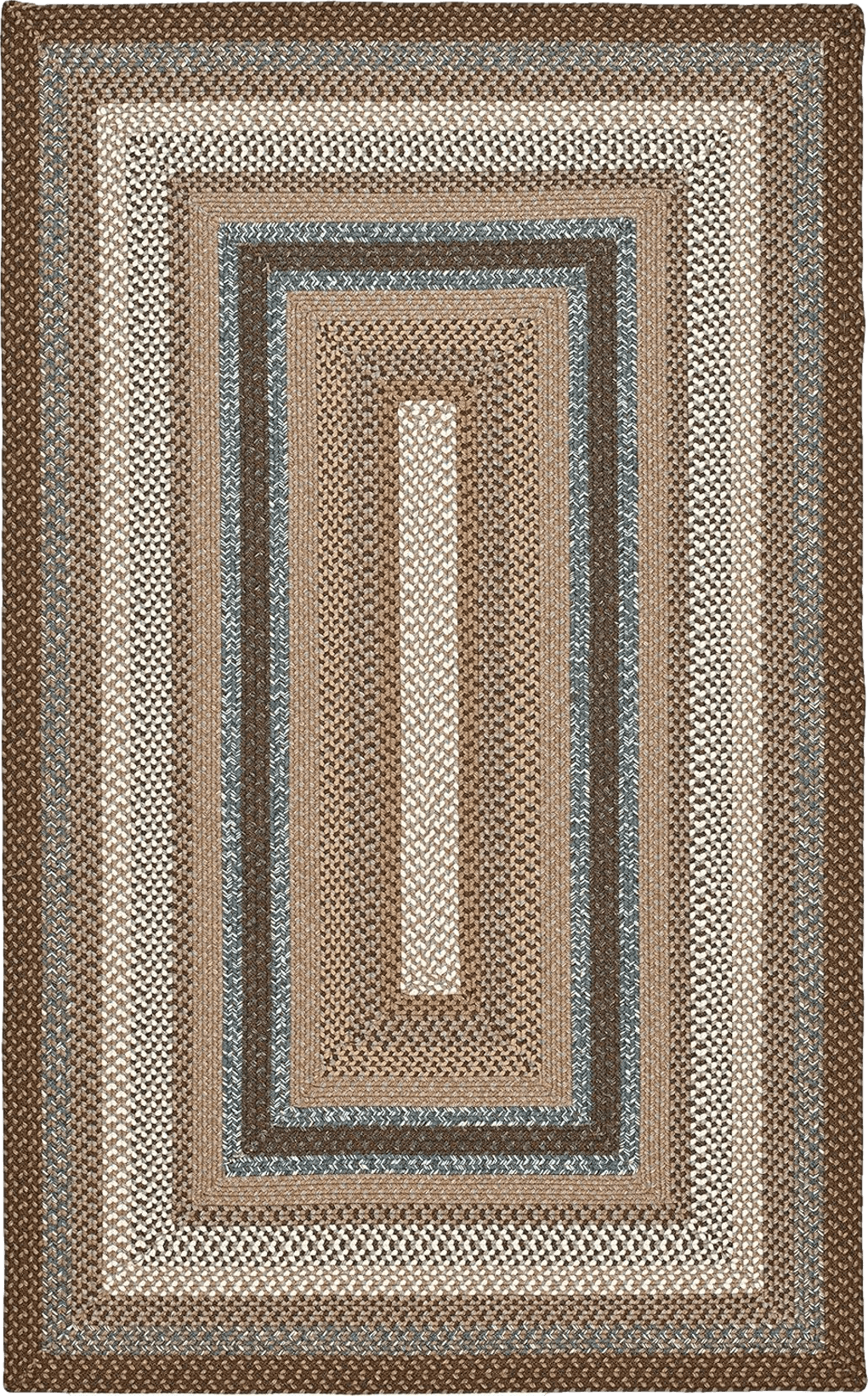 SAFAVIEH Braided Collection 4' x 6' Brown/Multi BRD313A Handmade Country Cottage Reversible Area Rug