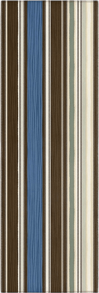 Hallway Runner Rug,Boho Stripe Bohemian Retro Farmhouse Decor Navy Blue Brown Beige Non Slip Water Absorbent Rug Indoor Entrance Floor Mat Runner for Home Garage Kitchen Laundry 15.7x47.2in