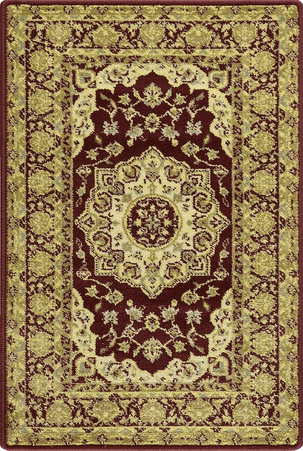 Garvee Area Rug 2x3 Traditional Bohemian Doormat Vintage Floral Area Rug Oriental Entrance Door Mat Kitchen Rug Bathroom Small Rug Retro Accent Rug Non-Slip Living Room Bedroom Home Floor Decor Red