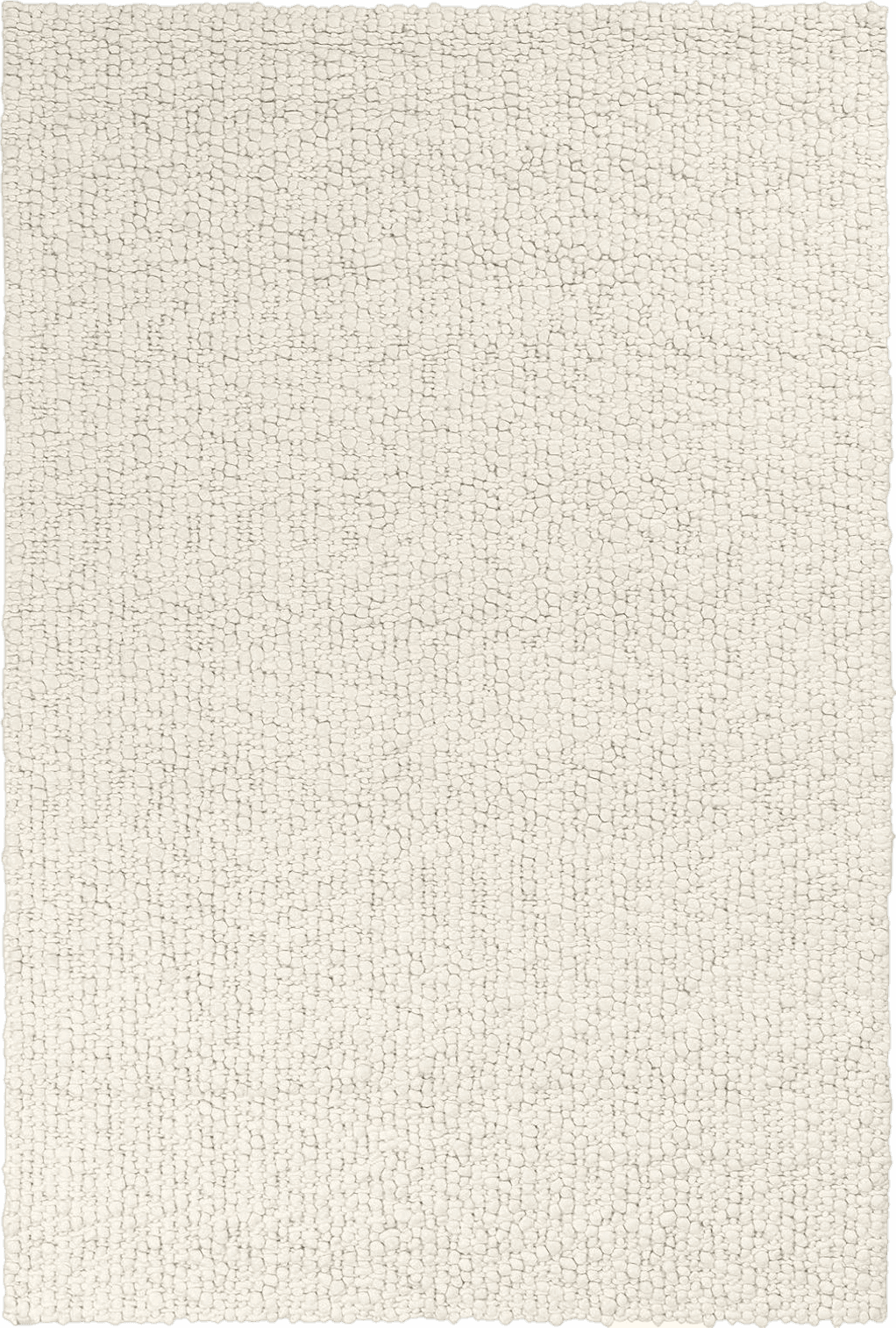 Hauteloom Rockfish Boho Natural Fibers Farmhouse Living Room Bedroom Wool Area Rug - Neutral Handmade Bohemian Carpet - White, Ivory - 6' x 9'