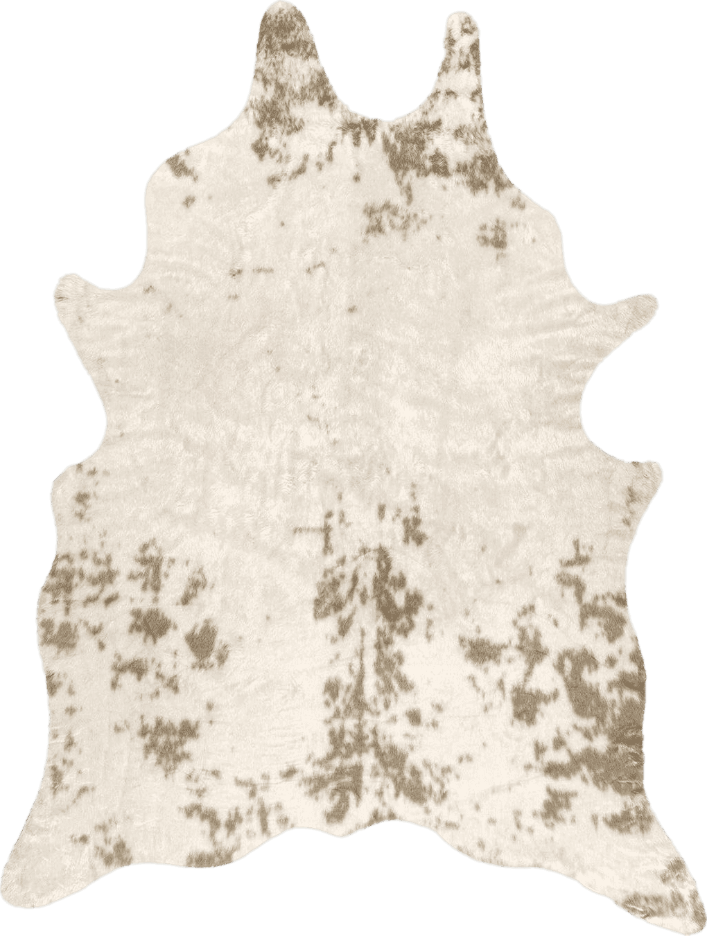 nuLOOM Marcia Machine Washable Faux Cowhide Area Rug, 3' 10" x 5', Off-White