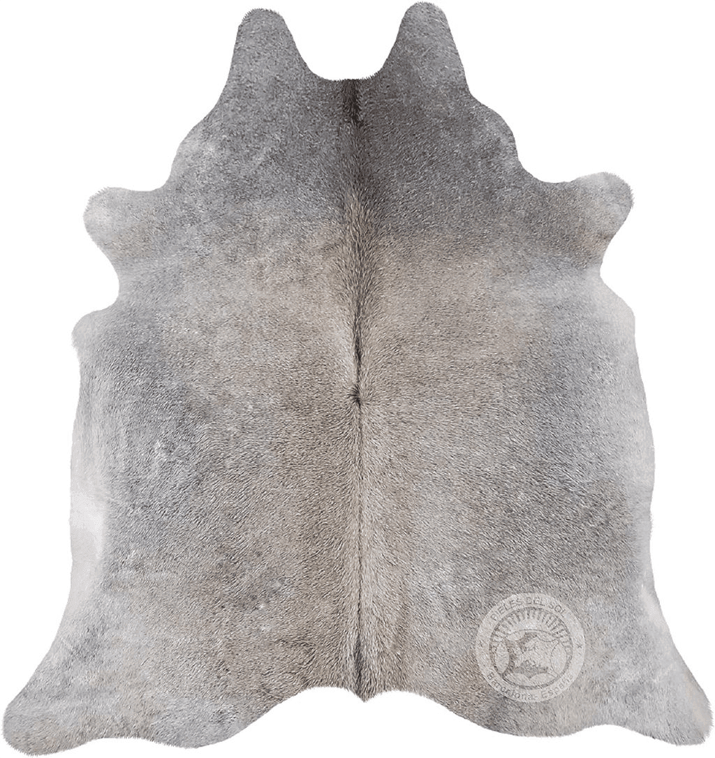 Sunshine Cowhides Genuine Grey Beige Cowhide Rug - Luxurious Cow Rug for Bedroom, Living Room, and Home Decor Enthusiasts - Masterpiece of Style and Functionality - Large - 6x6-7ft (180x220cm)