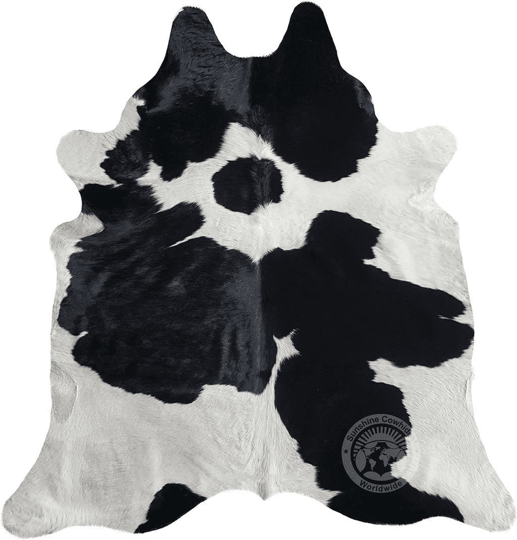 Cowhide Black White Genuine Black and White Cowhide Rug XL 6 x 7-8 ft. 180 x 240 cm