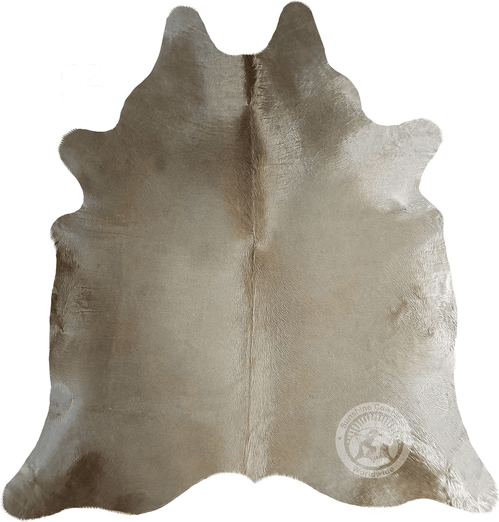 Cowhide Grey Genuine Champagne Cowhide Rug XL 6 x 7-8 ft. 180 x 240 cm