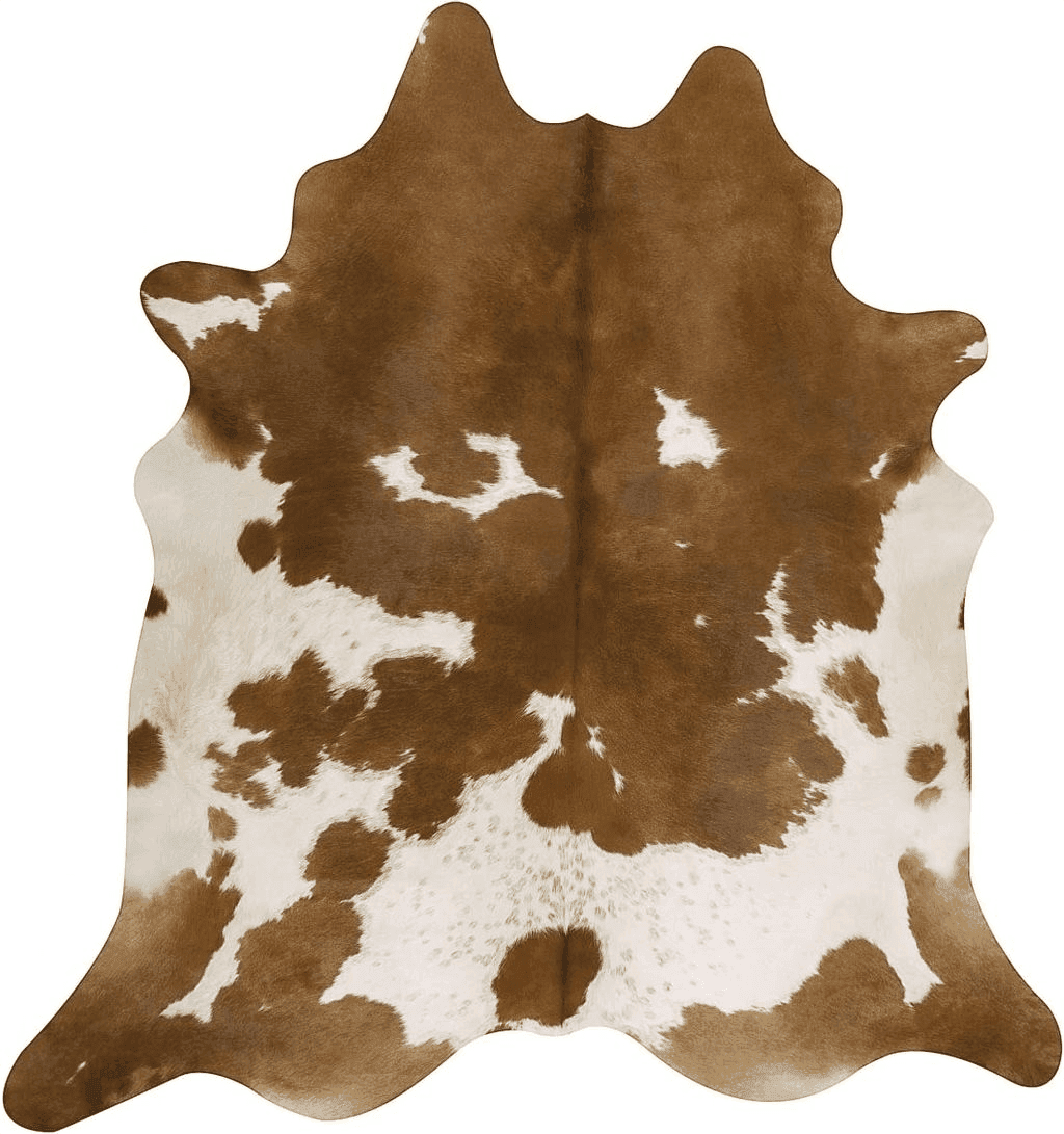 Cowhide 5x7 Pure Brown& White Superior Cowhides Rug 5x7ft 150cmx210cm