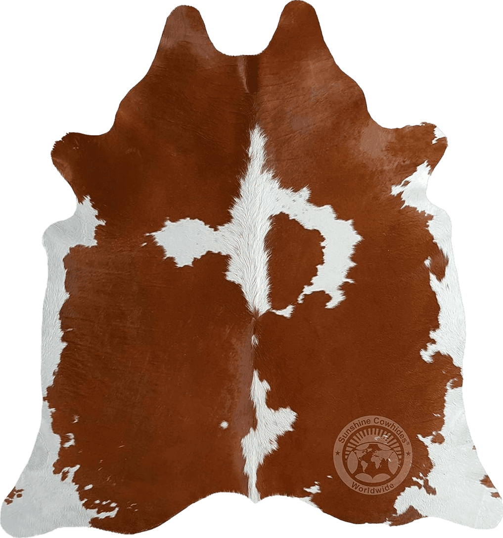 Cowhide 6x9 Genuine Brown and White Cowhide Rug XL 6 x 7-8 ft. 180 x 240 cm