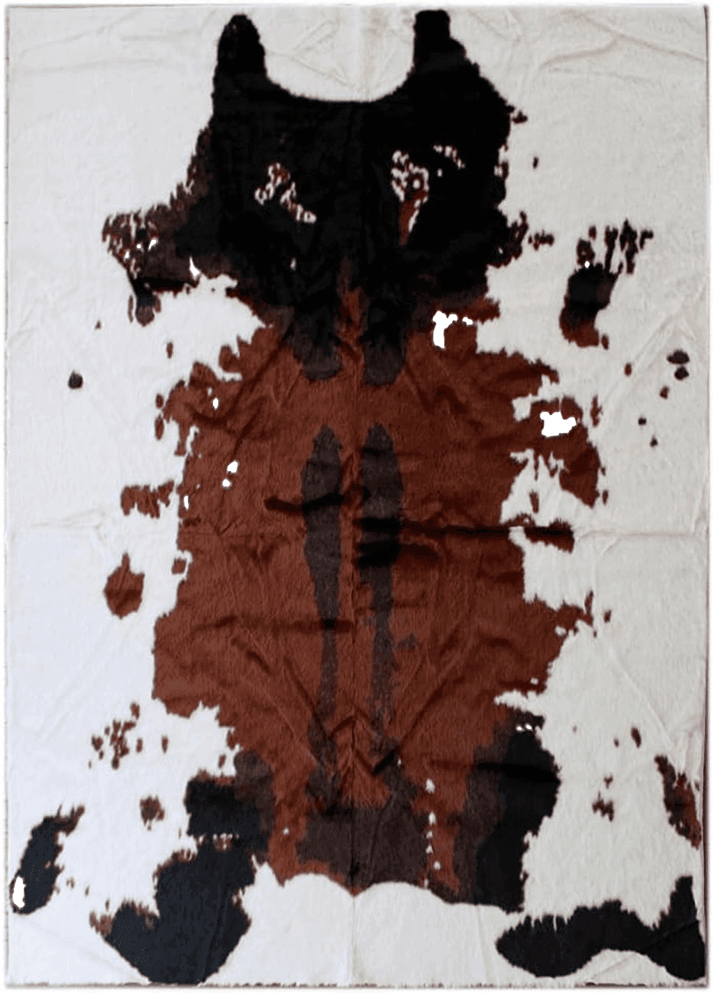 Cowhide 3x5 Masada Rugs, Faux Fur Cowhide Area Rug Brown Black White (3 Feet X 5 Feet)